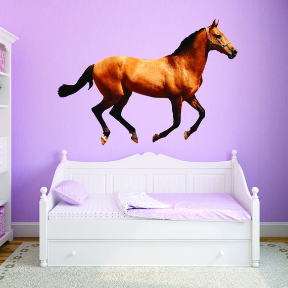 Horse - Peel And Stick Vinyl Wall Decals | Pony Wall Sticker - Stallion Wall Art - Reusable Fabric Decal - VWAQ-PAS22