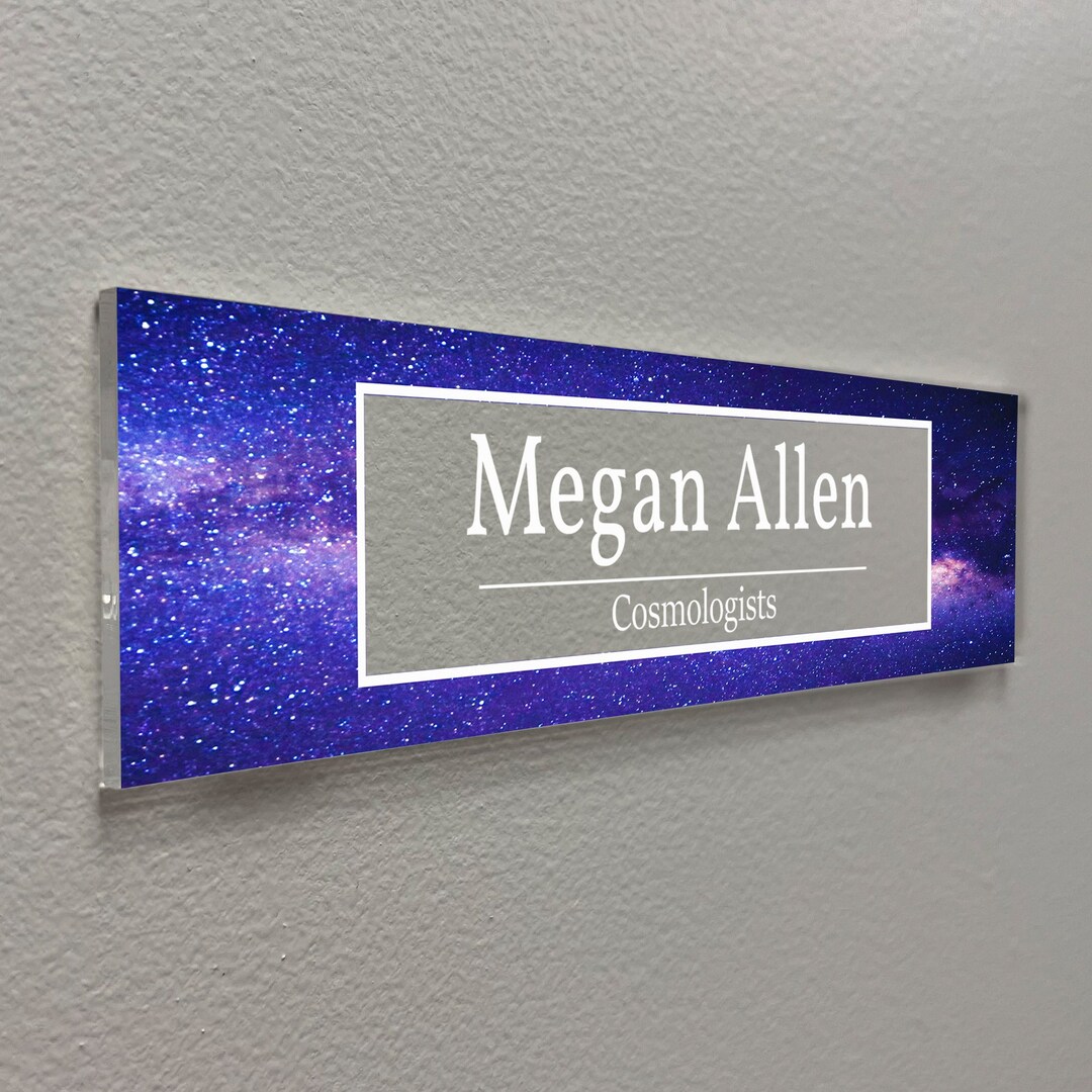 Aesthetic Decor Office Door Name Plate Acrylic Sign for Desk or Wall ...