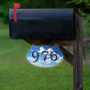 Custom Modern Metal Large House Numbers Sign Address Plaque - Personalized Reflective Aluminum Yard Sign (VWAQ-AS2S6)