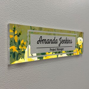 Office Door Name Plate, Acrylic Sign, Aesthetic Decor for Desk or Wall ...