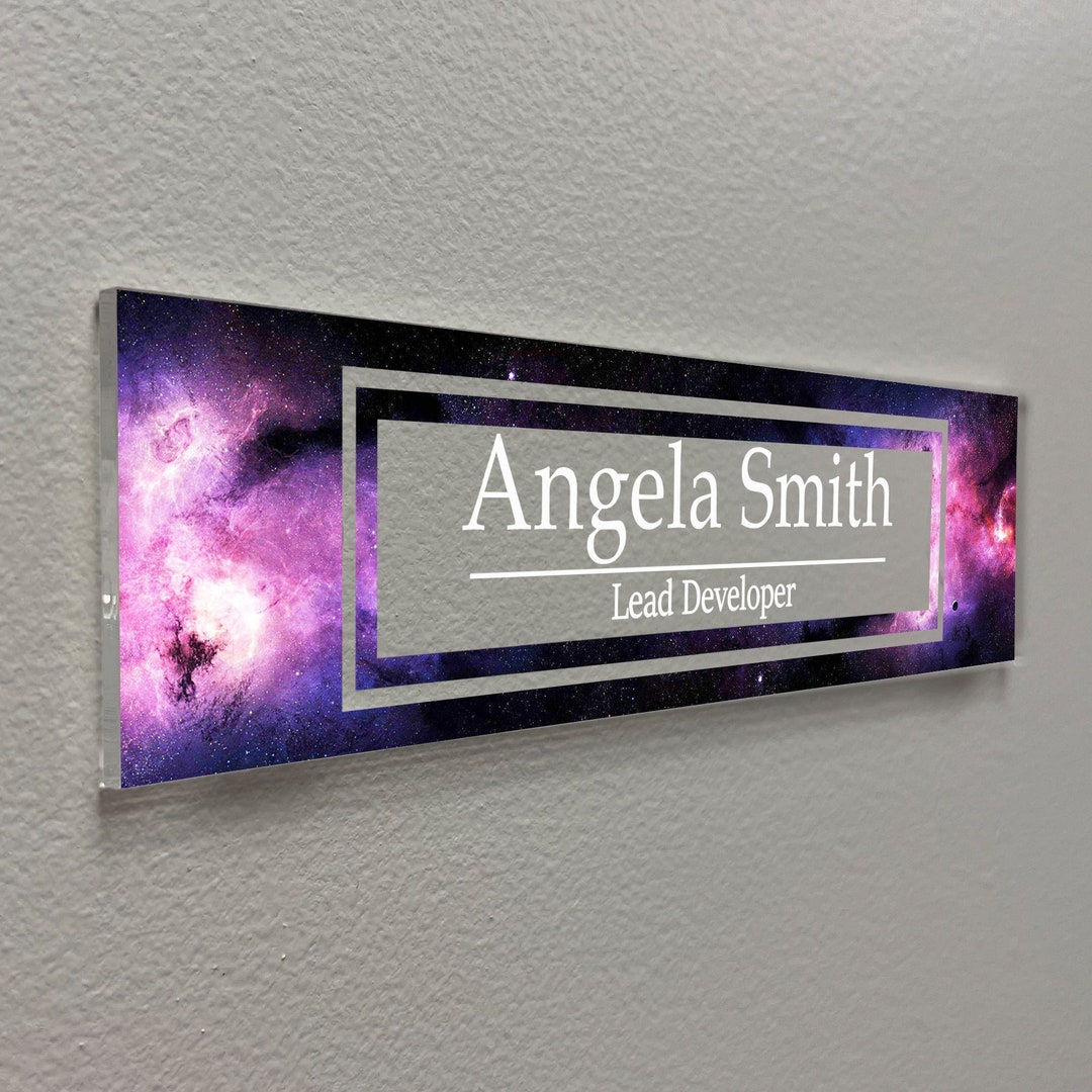 Acrylic Sign Office Door Name Plate Aesthetic Decor for Desk or Wall ...