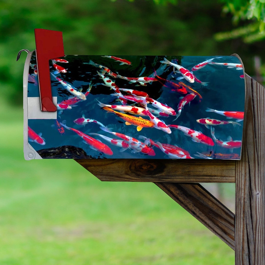 Koi Fish Mailbox Covers Summer Mailbox Wraps Decoration VWAQ