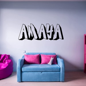 Custom Graffiti Wall Decals Name - Personalized Kids Rooms Decor Hip Hop Vinyl Sticker - CSGN3