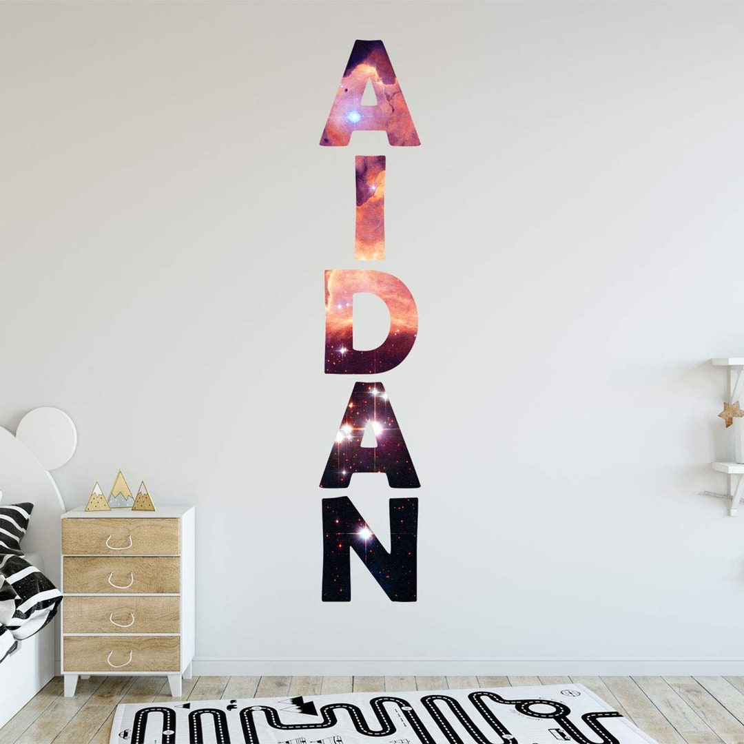 Modern Wall Decor Space Wall Decal - Custom Galaxy Vinyl Name Decal ...
