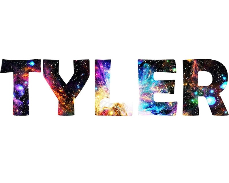 Custom Name Decal Outer Space Galaxy Wall Art Decor Etsy
