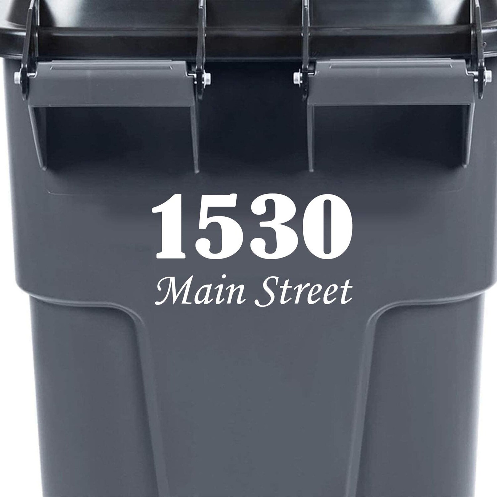 Custom Garbage Can Vinyl Decal Personalized Address Trash Bin Etsy