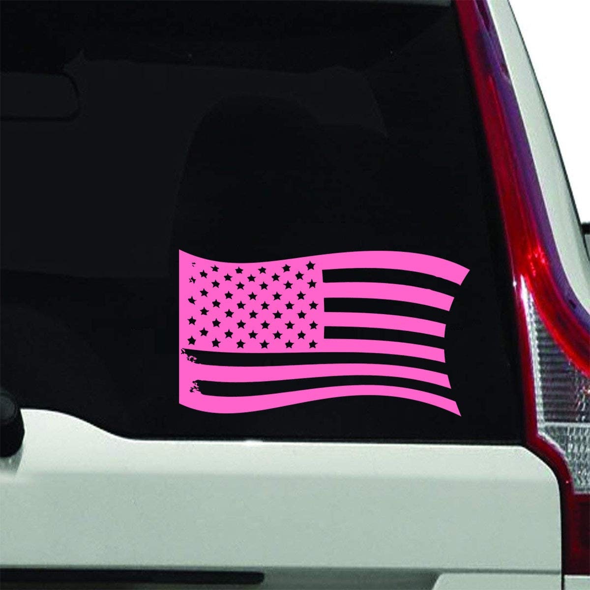 VWAQ Distressed American Flag Vinyl Decal Vehicle Window | Etsy
