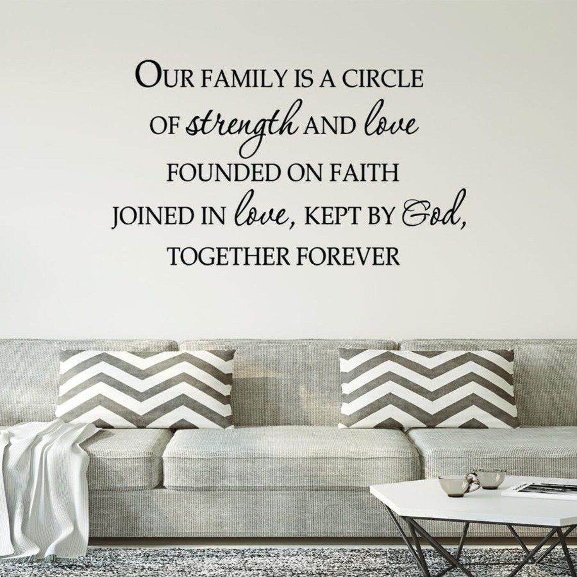 Our Family is A Circle of Strength and Love Founded on Faith - Etsy