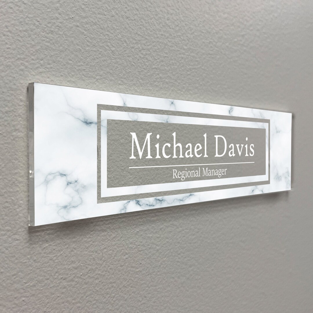 Office Door Name Plate, Acrylic Sign, Aesthetic Decor for Desk or Wall ...