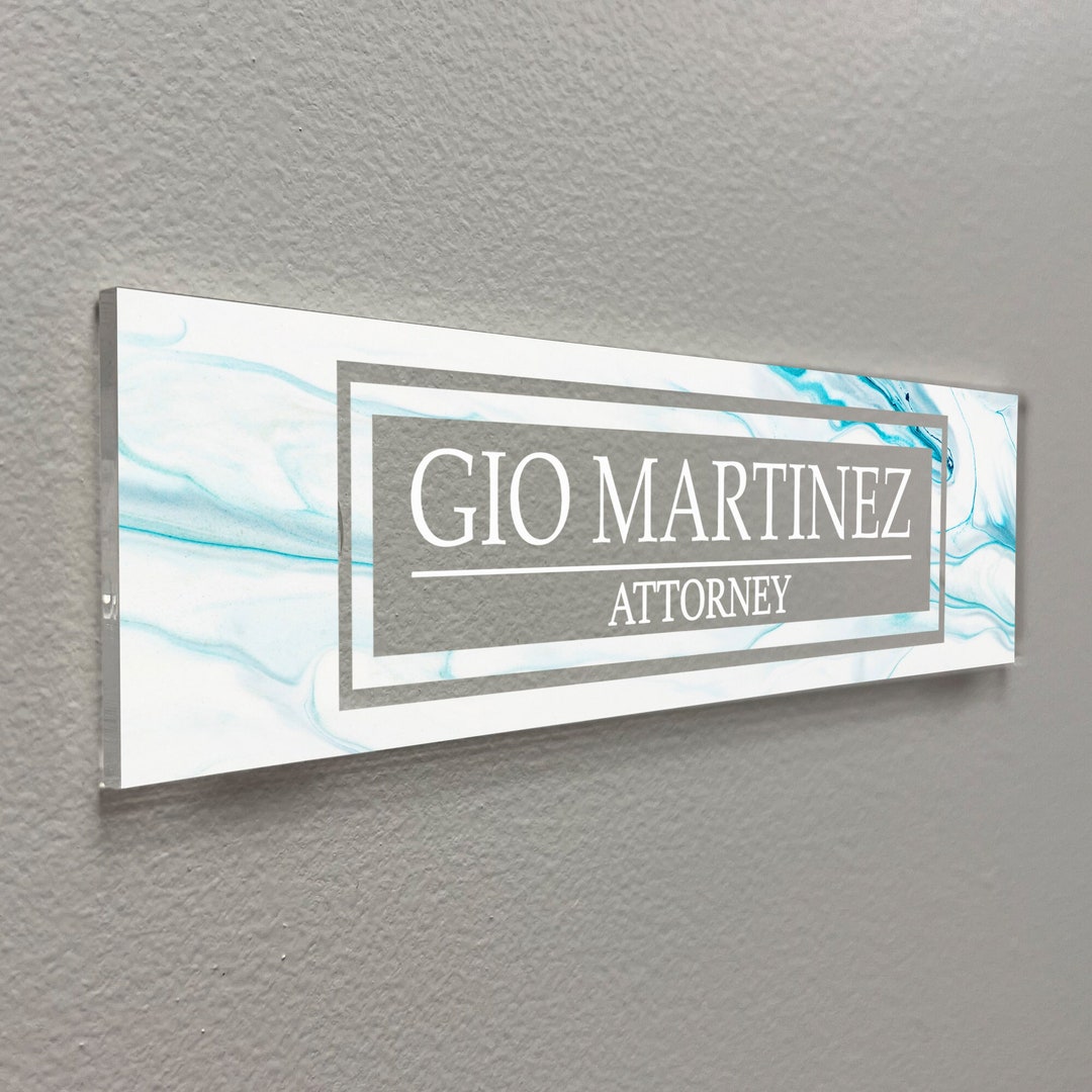 Office Door Name Plate Acrylic Sign Aesthetic Decor , for Desk or Wall ...