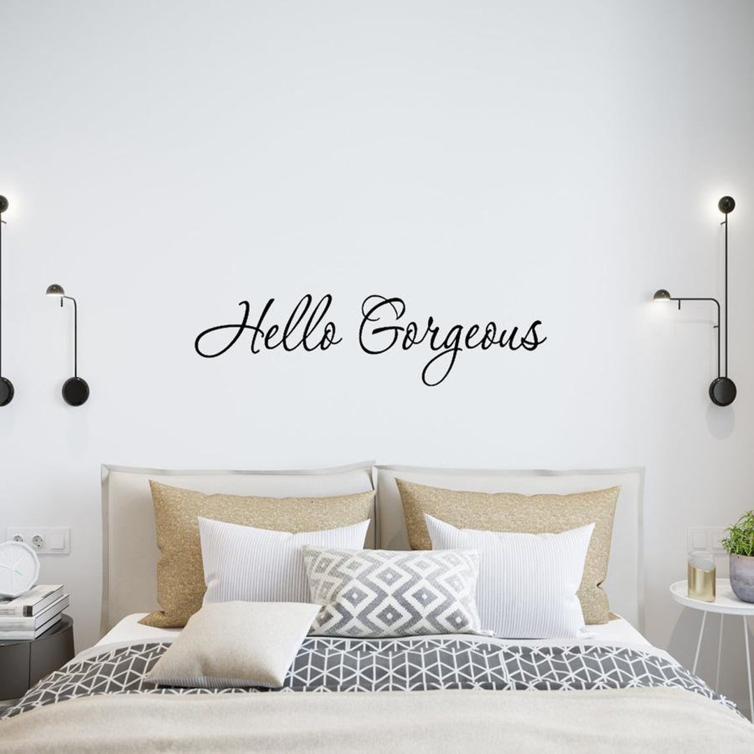 Hello Wall Decal Beauty Quotes Inspirational Wall Art Stickers