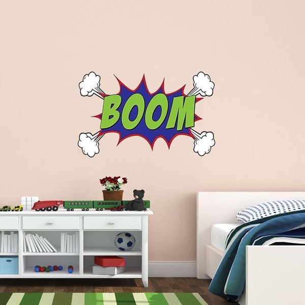 Comic Book art Peel and Stick Boom Wall Decal Explosion Vinyl Wall Decor - VWAQ-CB3