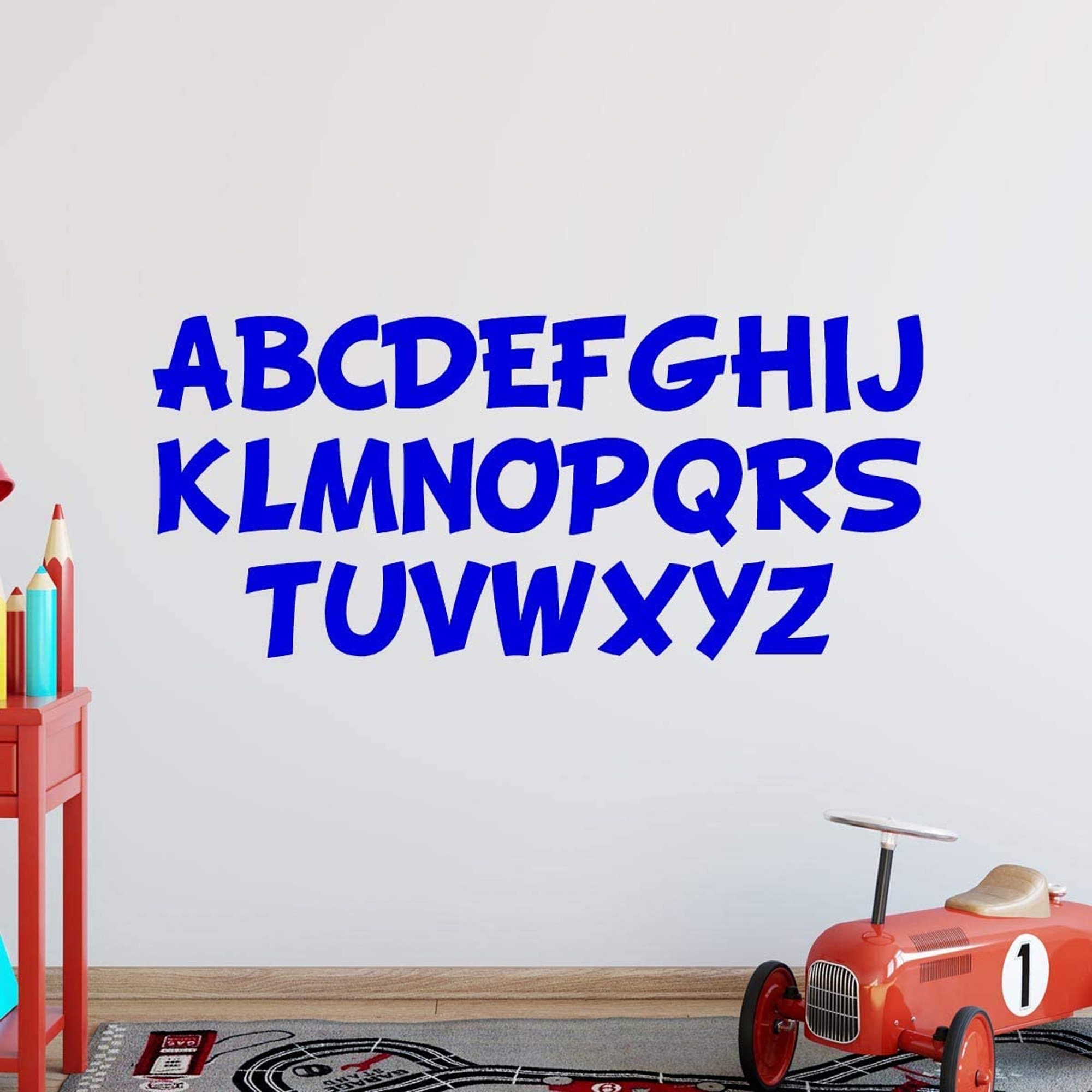Alphabet Wall Decal, Letter Stickers for Kids, Educational Vinyl ...