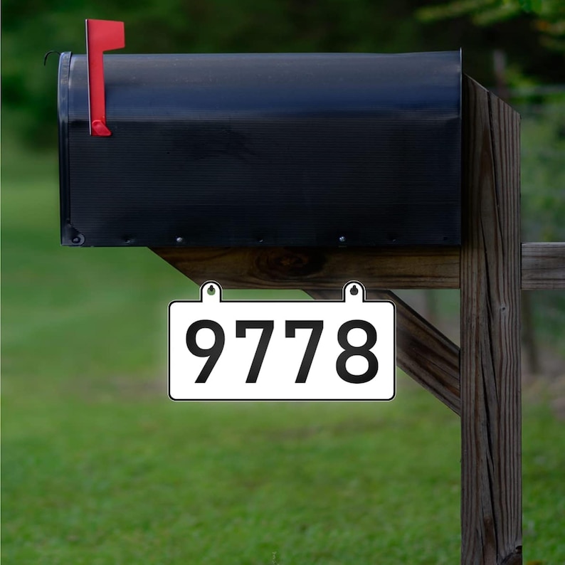 Custom Hanging Reflective Address Sign for Mailbox Aluminum Etsy