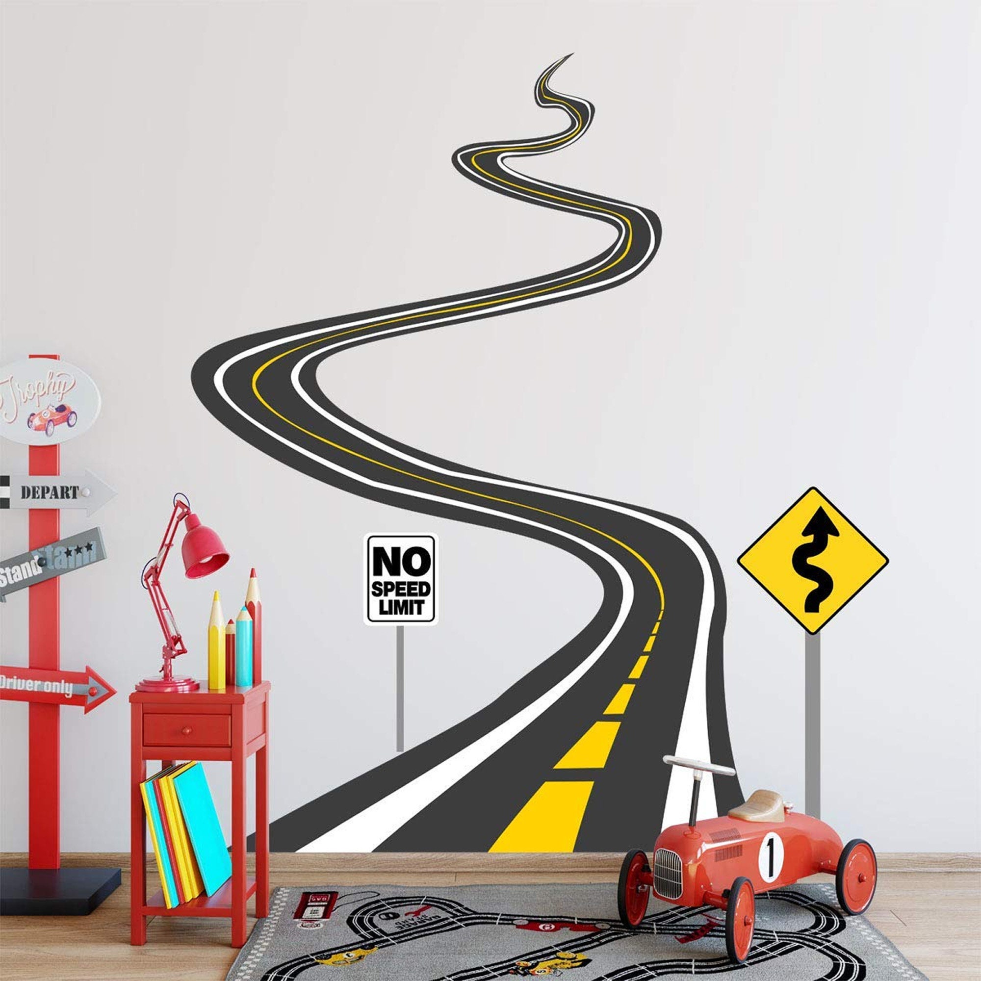 専用ページ　壁面飾り Buy Winding Road Wall Decal With Street Signs Kids Room