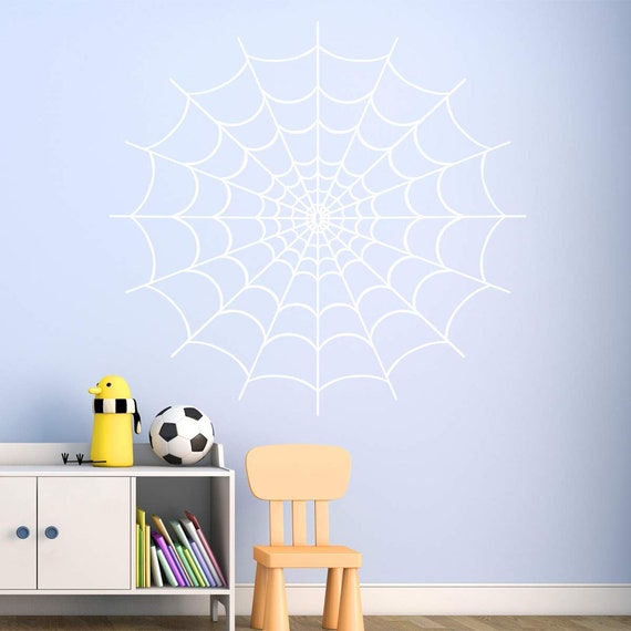 Vinyl Wall Decal Spider Web Funny Halloween Decorating Room Stickers Mural Large Decor (ig5144) Black Spider Web Vinyl Wall Sticker Home Decoration Living Room Boy Bedroom Door  Decal Kids Room Wallpaper 58X42 Cm : : DIY \u0026 Tools