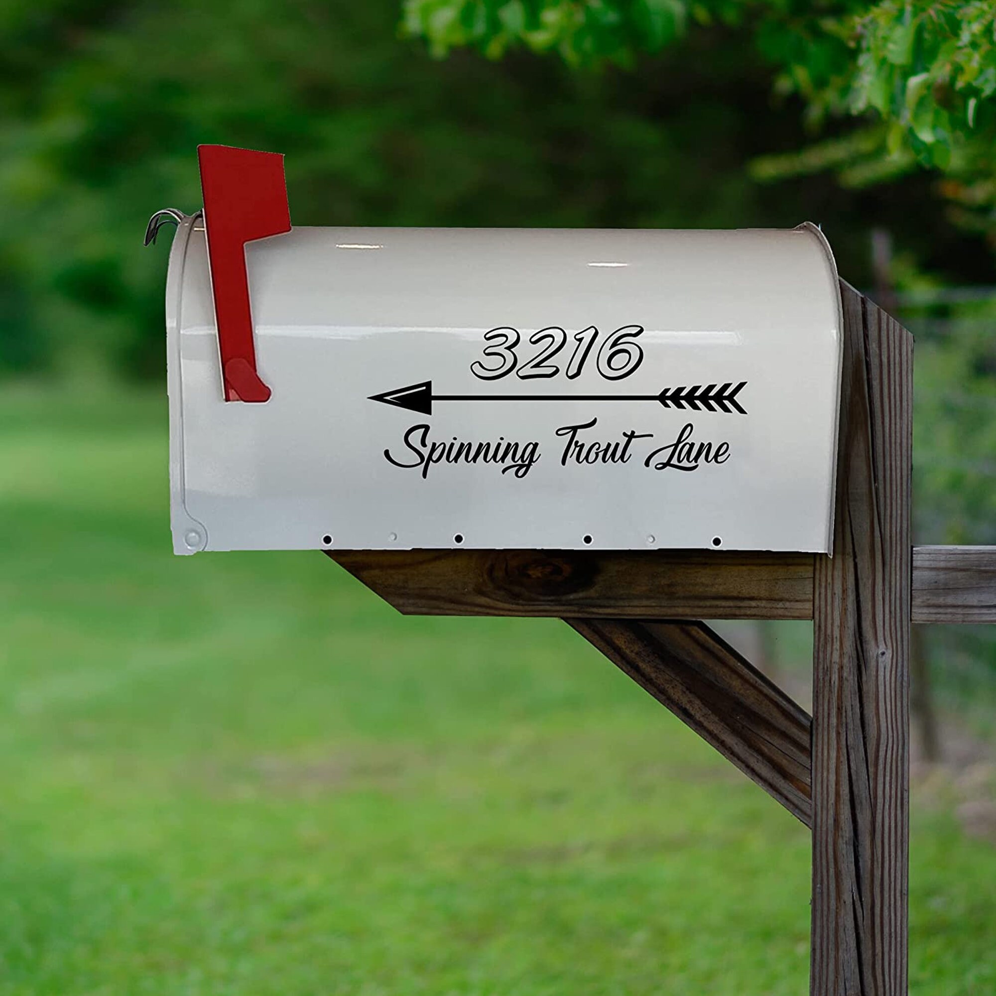 Mailbox Address Decal Set of 2 - Enter House Number & Address