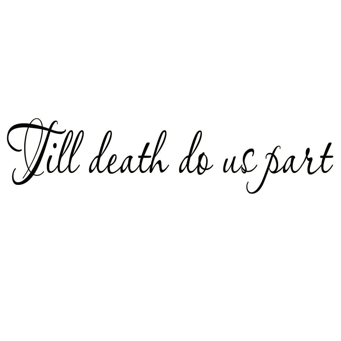 VWAQ Till Death Do Us Part Wall Quote Decal Wedding Marriage Etsy