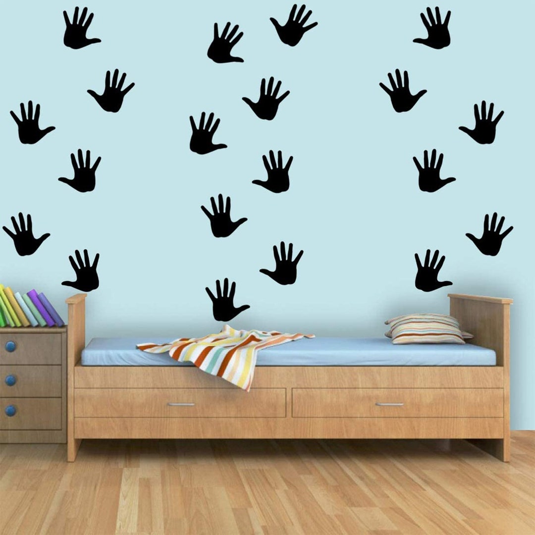 Handprint Wall Stickers - Peel and Stick Floor or Wall Decals - VWAQ 20 ...