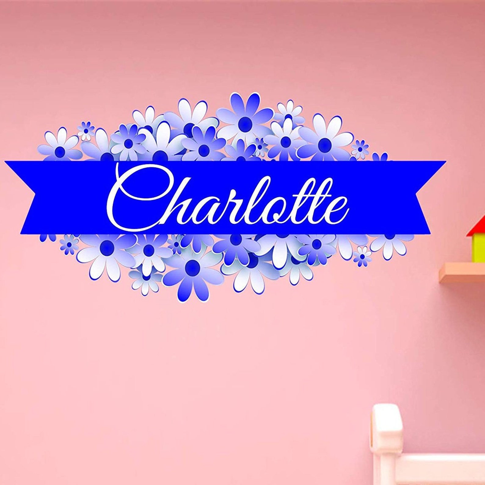 Custom Name Decal Girls Room Decor - Personalized Sticker Nursery Wall ...