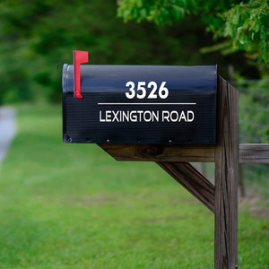 Mailbox Numbers - Street Address Vinyl Decal - Custom Mailbox Decal Set - Modern House Numbers - Mailbox Address Numbers (VWAQ CMB32)