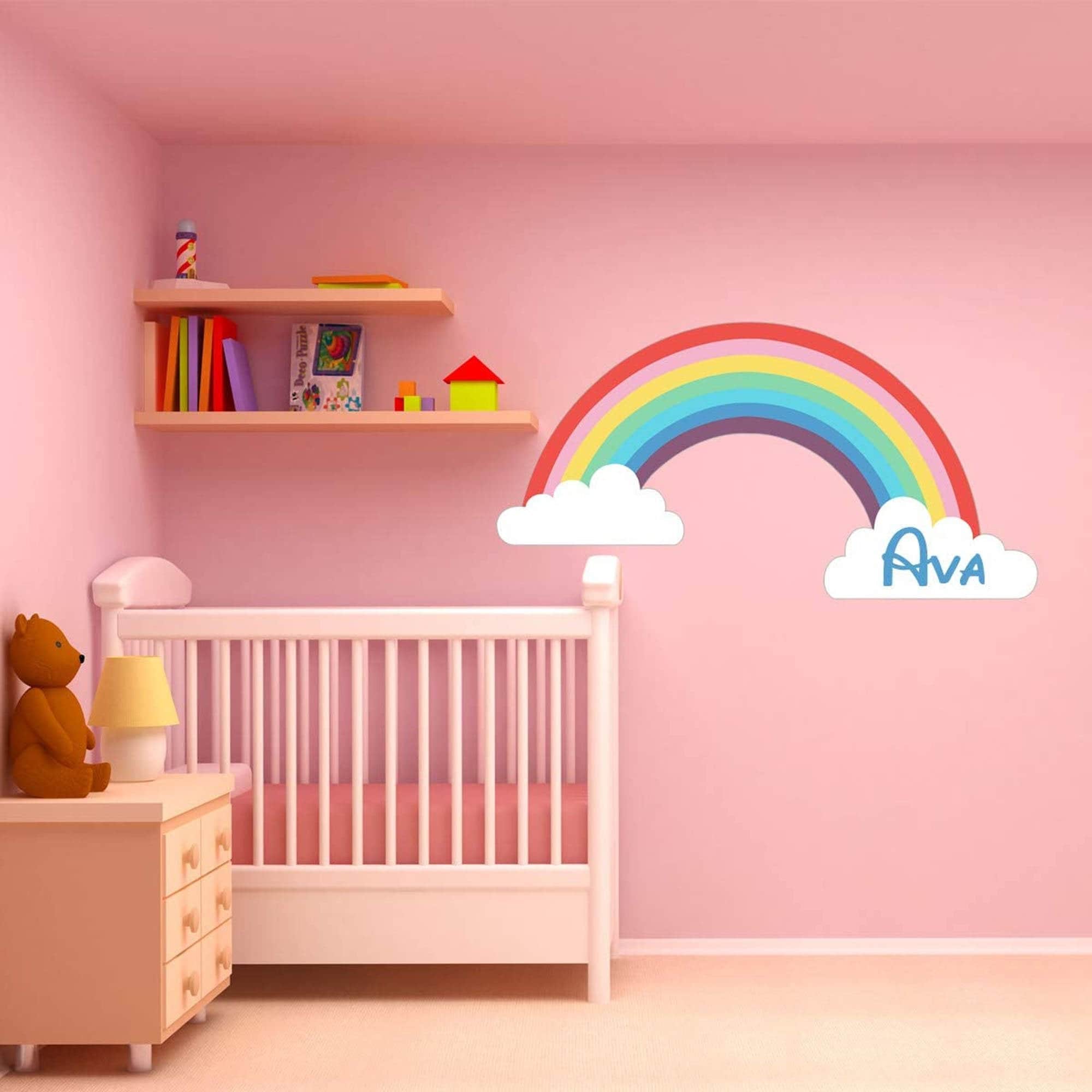 Unicorn Wall Decals - Custom Name Wall Decor for Girls - Galaxy Rainbow  Wall Art - Personalized Little Girl Room Decoration - Nursery Wall Decor