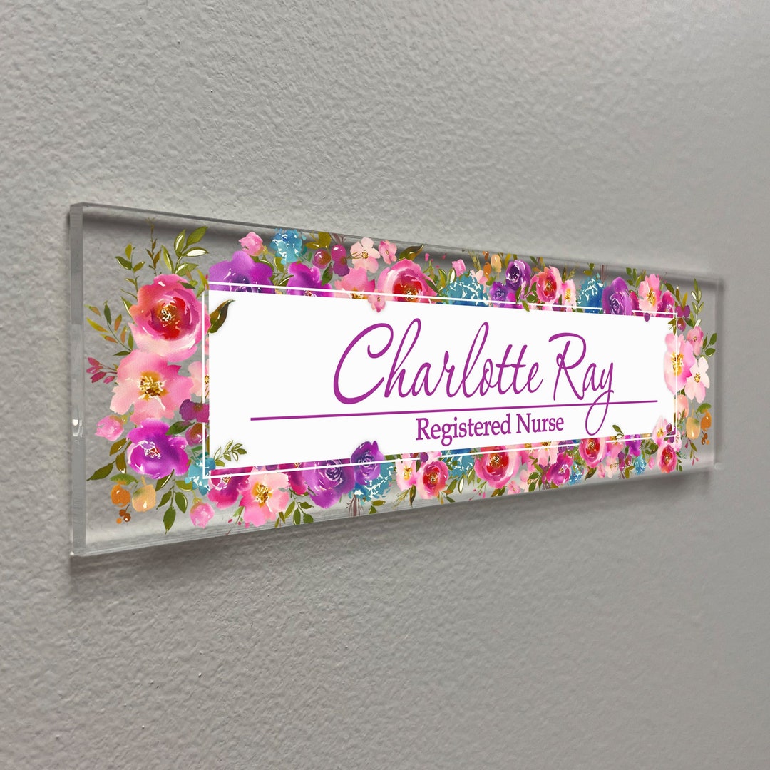 Aesthetic Decor, Office Door Name Plate, Acrylic Sign for Desk or Wall ...