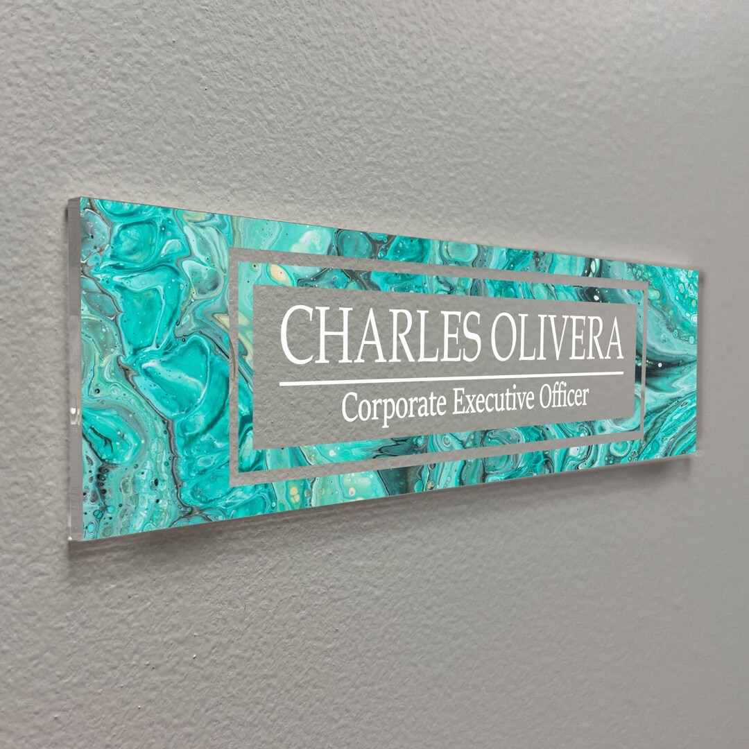 Office Door Name Plate Aesthetic Decor Acrylic Sign for Desk or Wall ...