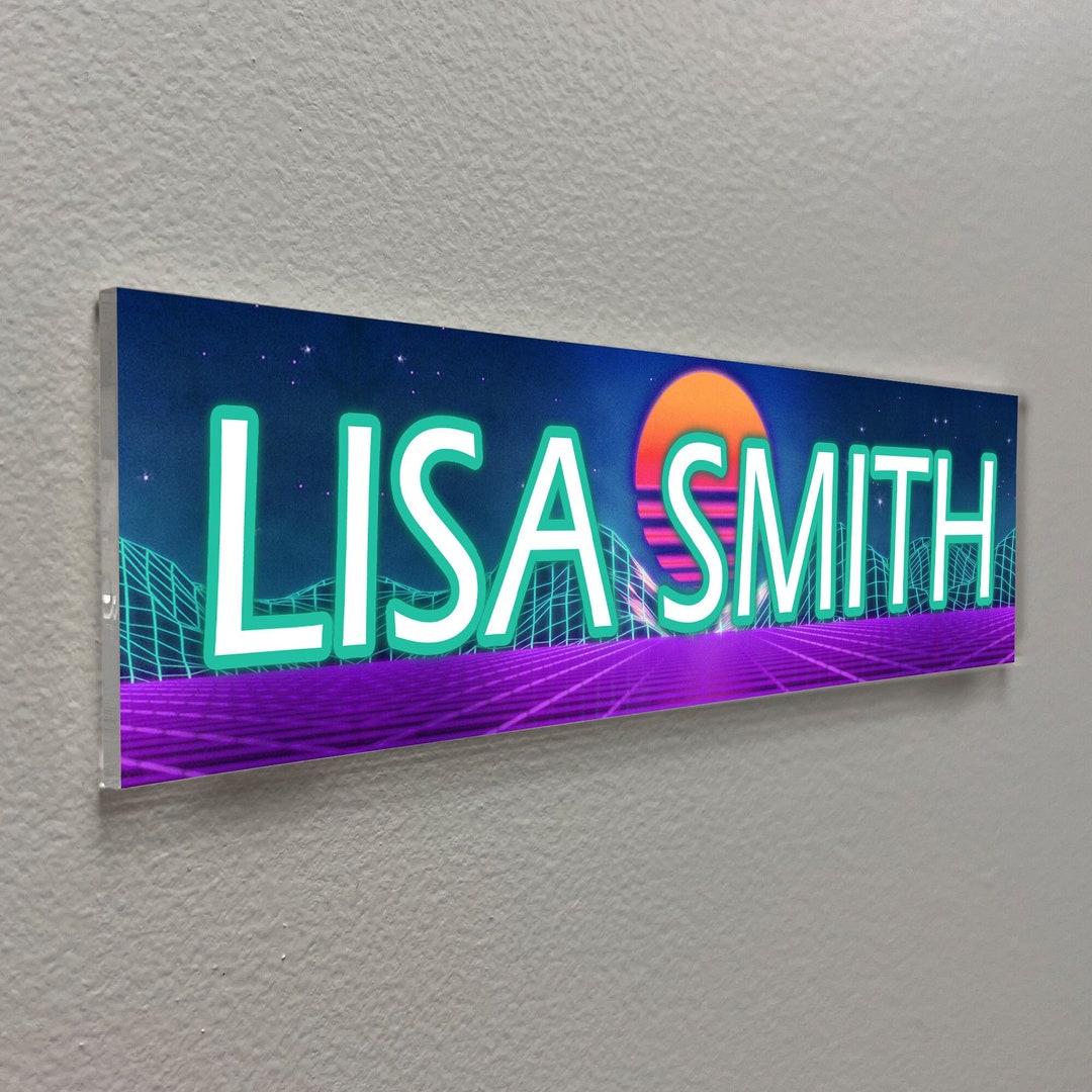 Office Door Name Plate Acrylic Sign Aesthetic Decor for Desk or Wall ...
