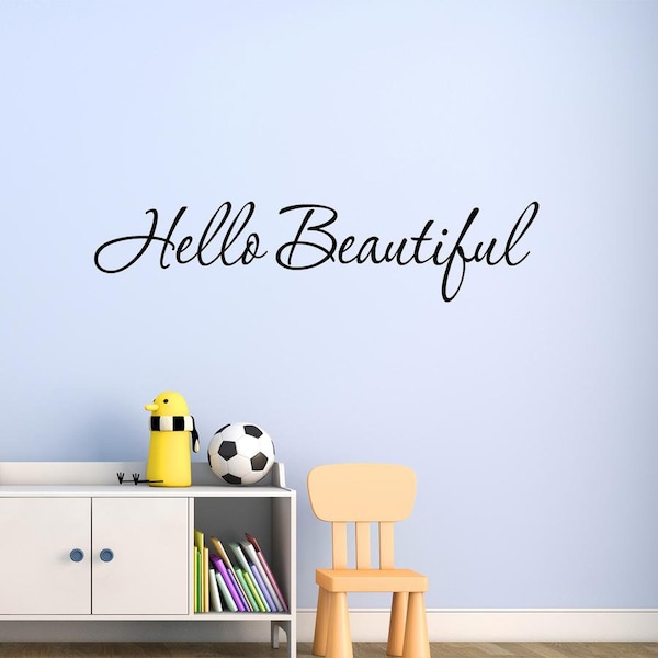 Hello Beautiful Wall Decor Etsy