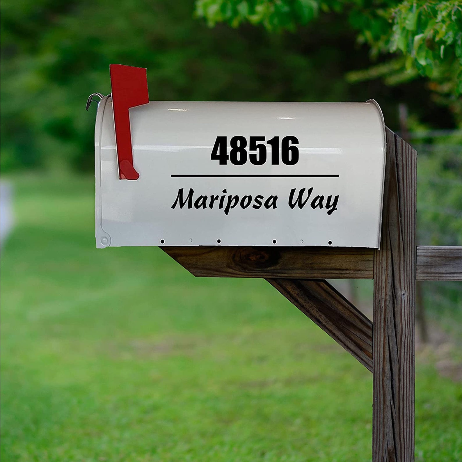 Mailbox Numbers Street Address Vinyl Decal Set of Personalized Mailbox ...