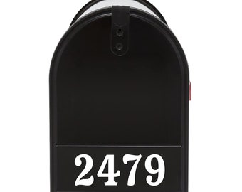 Modern Mailbox Large House Numbers Vinyl Lettering Decal - Curb Appeal Mailbox Sticker Set (VWAQ MFD2)