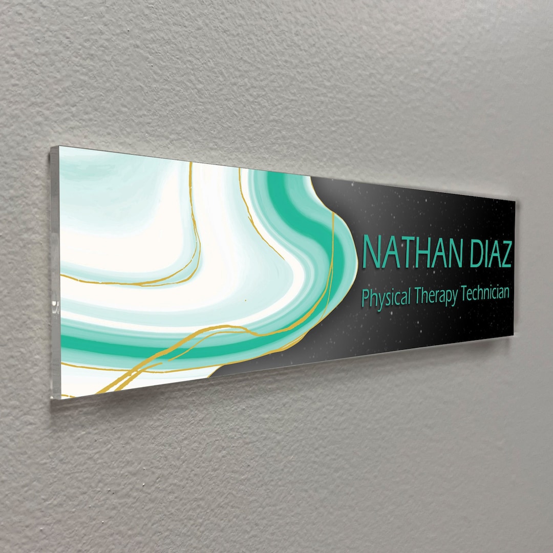 Office Door Name Plate Aesthetic Decor Acrylic Sign for Desk or Wall ...