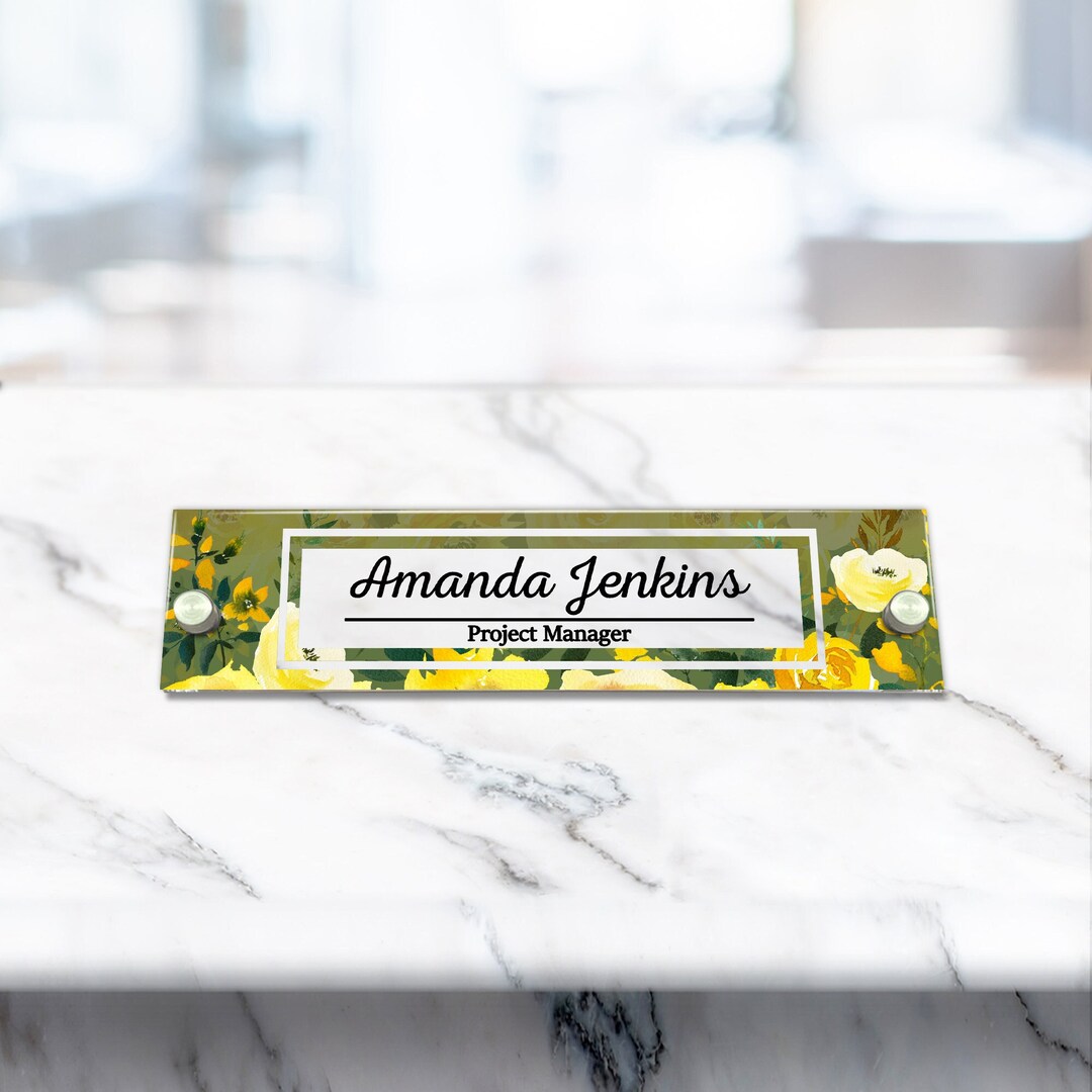 Office Door Name Plate, Acrylic Sign, Aesthetic Decor for Desk or Wall ...