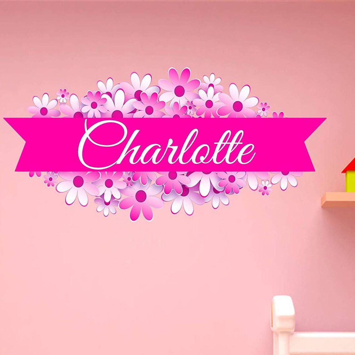Custom Name Decal Girls Room Decor - Personalized Sticker Nursery Wall ...