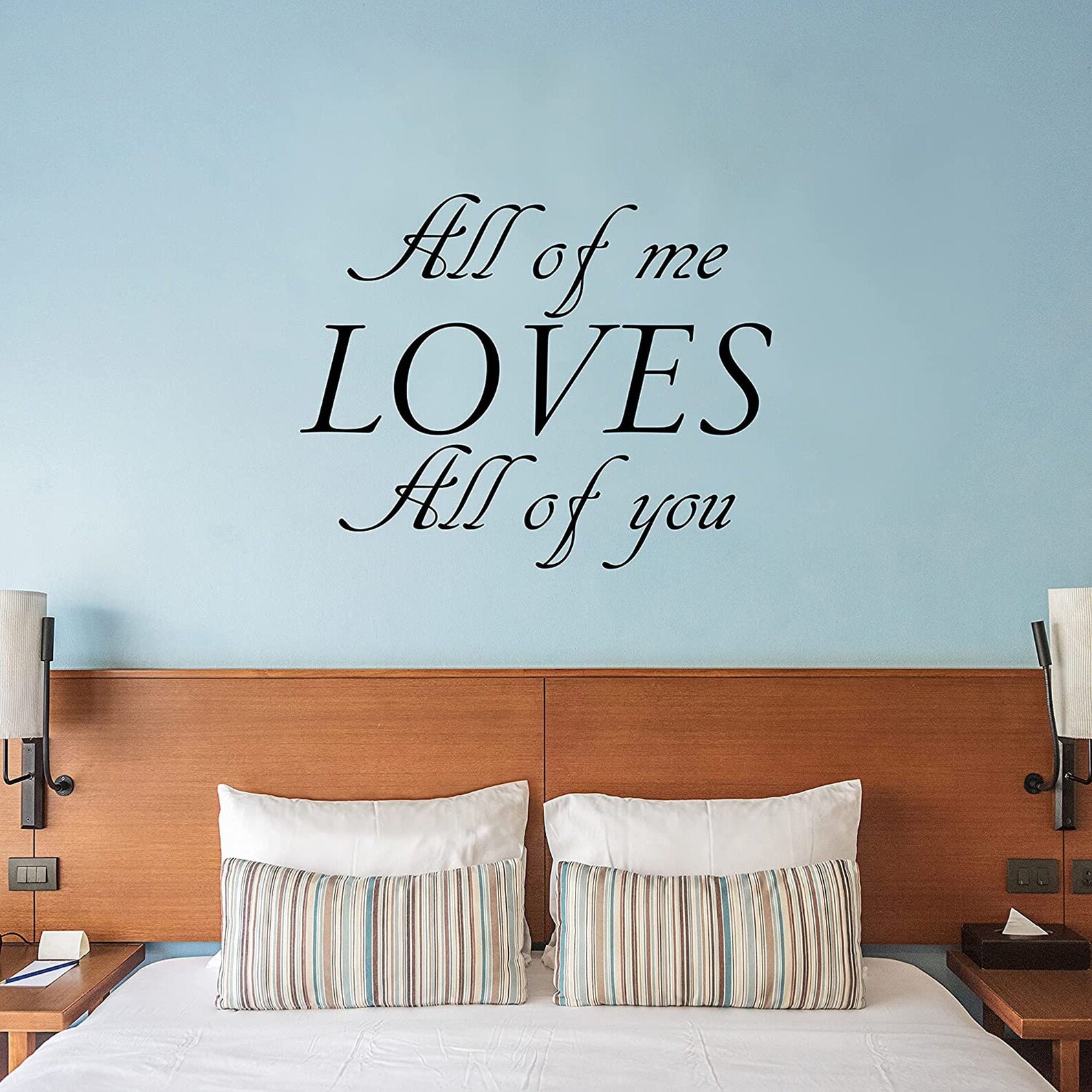 All of Me Loves All of You Wall Decal Romantic Wall Decal - Etsy