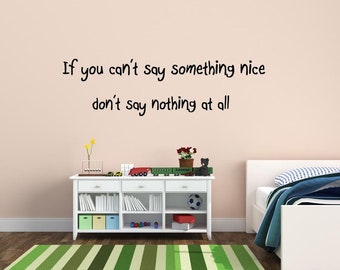 THUMPER If you cant say something nice WALT DISNEY vinyl wall art sticker quote 
