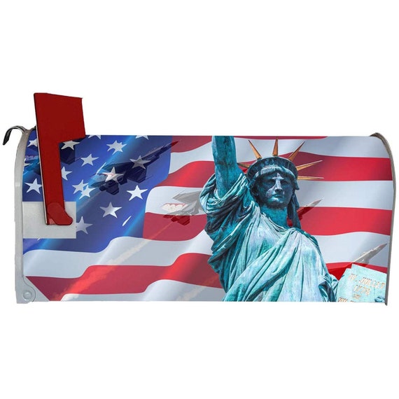 MBM22 VWAQ 4th of July Mailbox Covers Magnetic American Flag Eagle USA Patriotic Mailbox Decorative