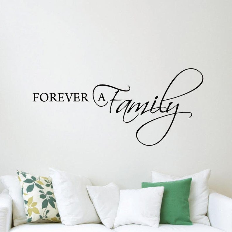 Forever a Family Wall Decal Inspirational Family Home Living Etsy
