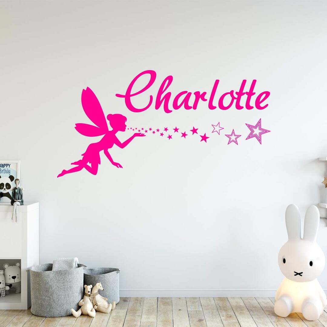 Custom Fairy Name Wall Decal - Personalized Girls Vinyl Wall Decor VWAQ ...