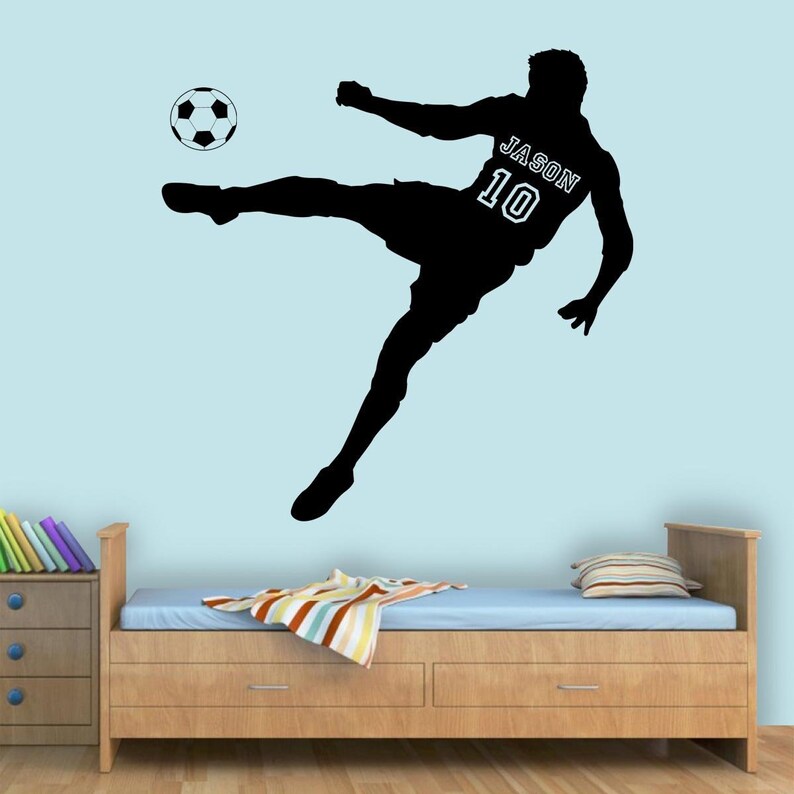 Soccer Wall Decal Custom Name Decal for Wall Personalized Etsy