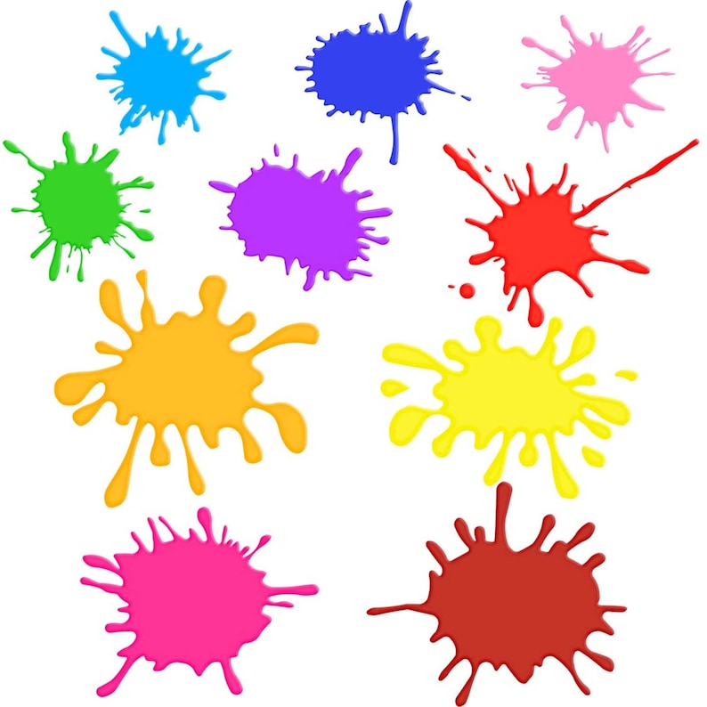 Paint Splatter Wall Decals Splotches Stickers Color Splash Art - Etsy