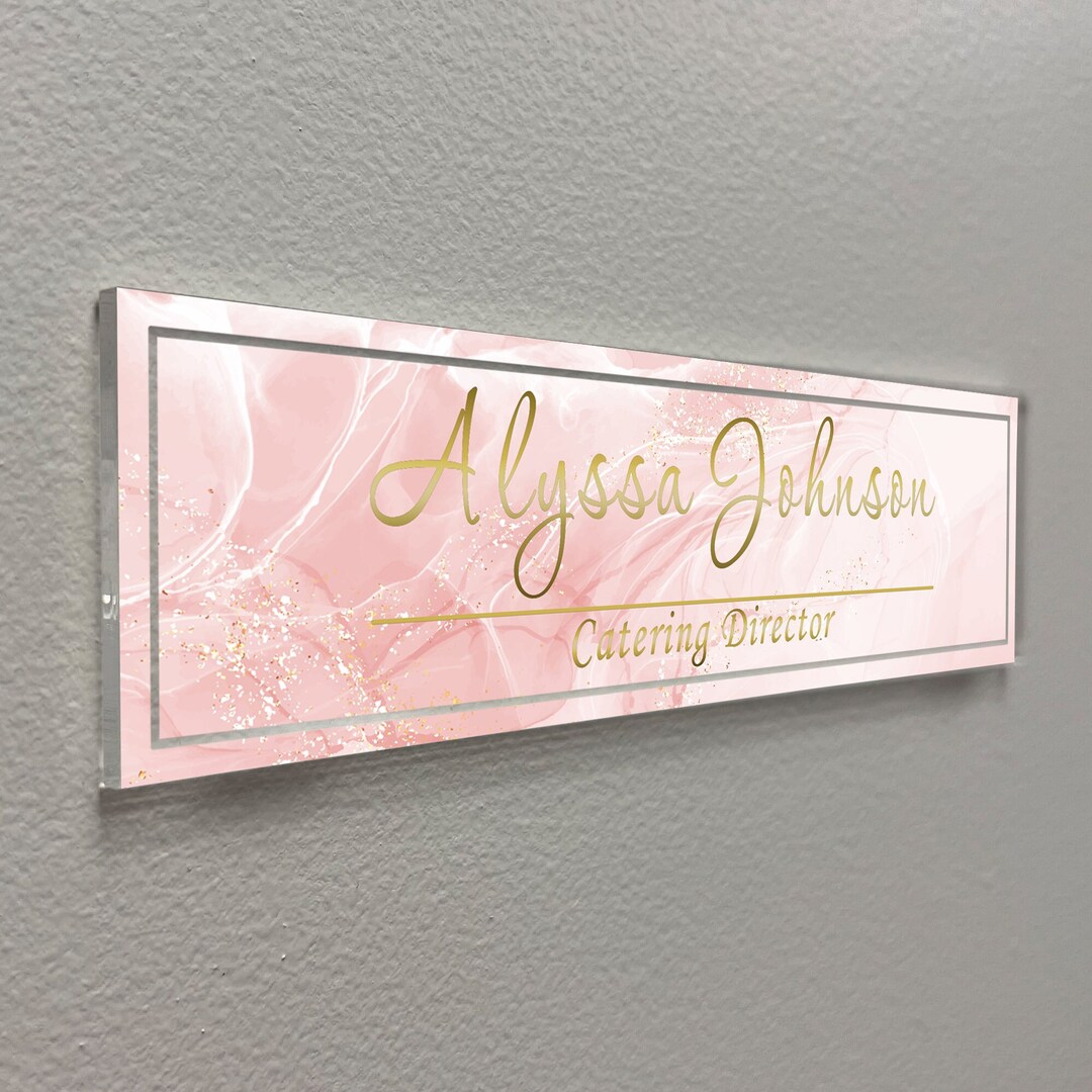 Aesthetic Decor Acrylic Sign Office Door Name Plate for Desk or Wall ...
