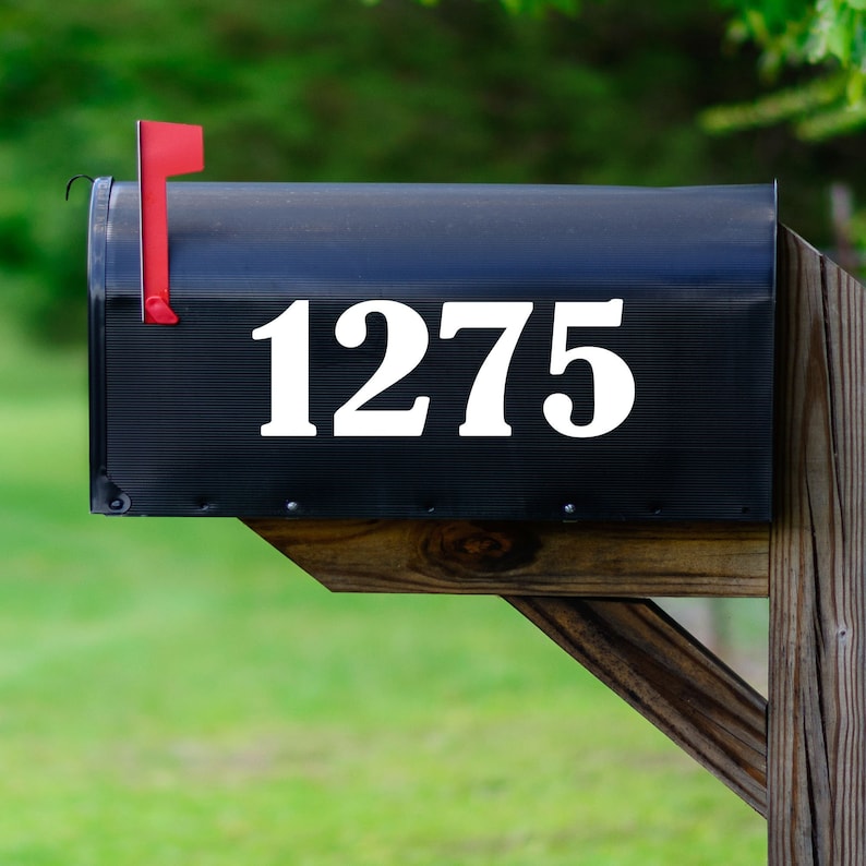 Mailbox Numbers Custom Mailbox Decal Personalized Gift Etsy