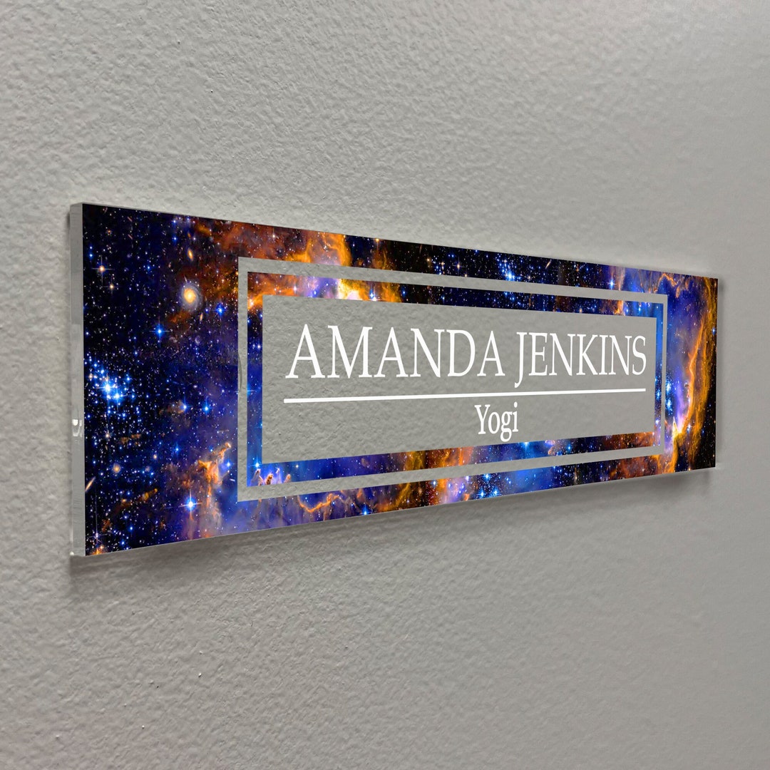 Office Door Name Plate Aesthetic Decor Acrylic Sign for Desk or Wall ...