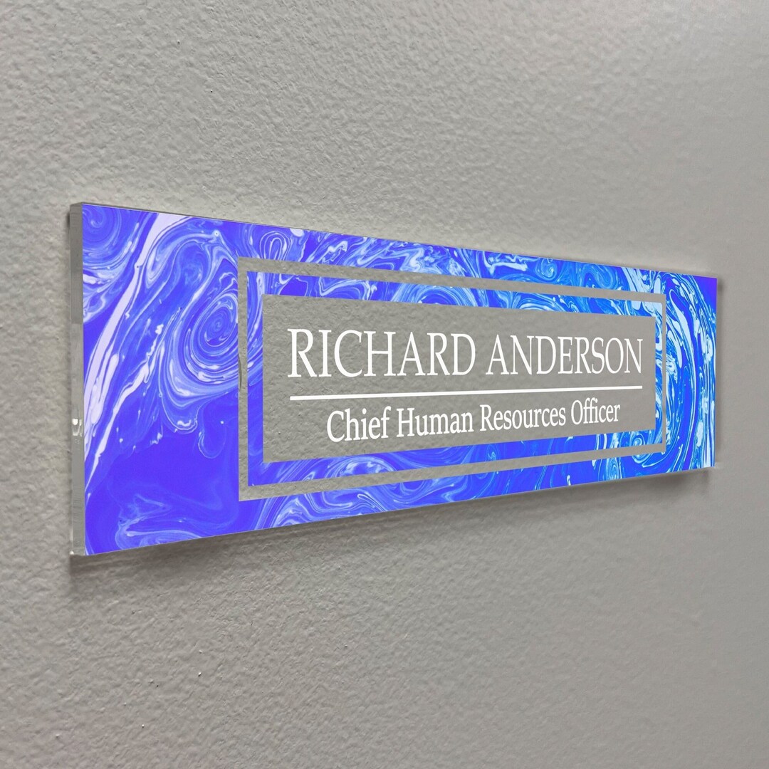 Aesthetic Decor Acrylic Sign Office Door Name Plate, for Desk or Wall ...