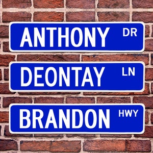 Boys Room Aluminum Street Sign Custom Name Personalized Gift Decor Funny Signs VWAQ ASS4