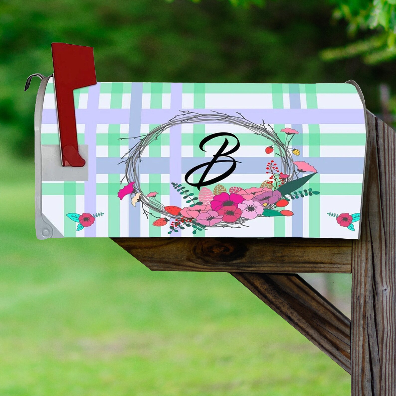 Personalized Monogram Mailbox Covers Flowers Custom Etsy