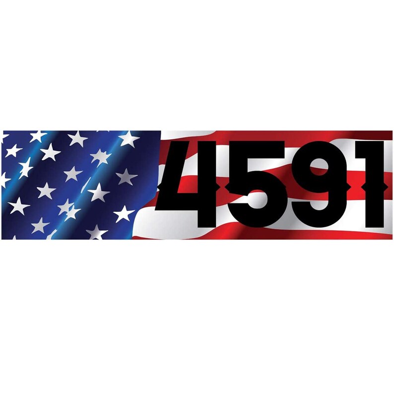 Custom USA Curb Address Sticker American Flag House Numbers - Etsy
