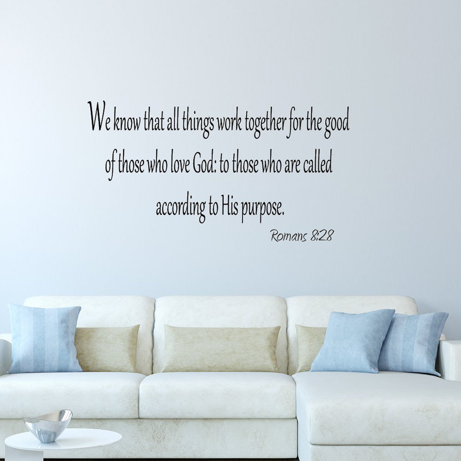 Romans 8:28 bible verse vinly wall decal sticker decor Romans 8:28 bible verse vinly wall decal sticker decor